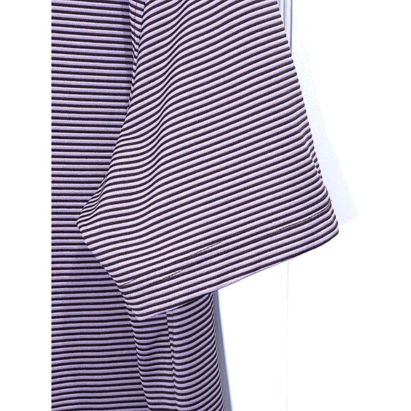 Van Heusen Air Men's XLT Big & Tall Striped Golf Polo Shirt Purple & White - Picture 4 of 9